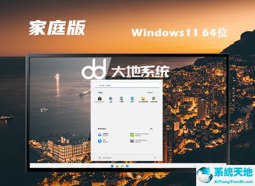 大地系统 ISO Win11 64位简洁家庭版 v2022.08