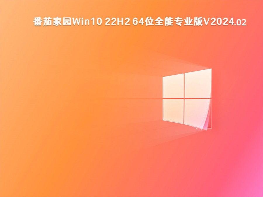 番茄家园Win10 22H2 64位全能专业版 v2024.02