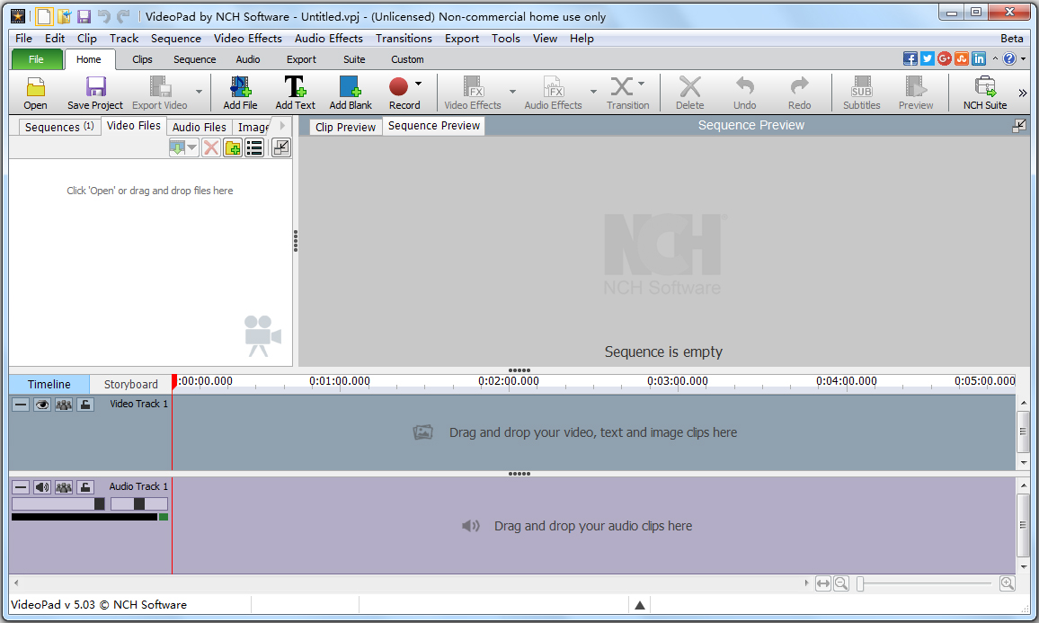 VideoPad Video Editor(视频编辑) V5.03 英文版