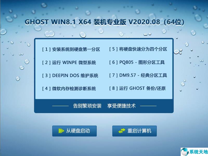 深度技术GHOST WIN8.1系统 V2020.08 64位装机专业版