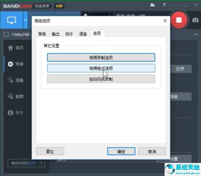 Bandicam设置录制视频尺寸的使用教程截图