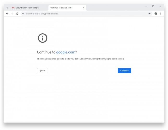 谷歌浏览器新保护措施：令人困惑的URL网址会显示警告