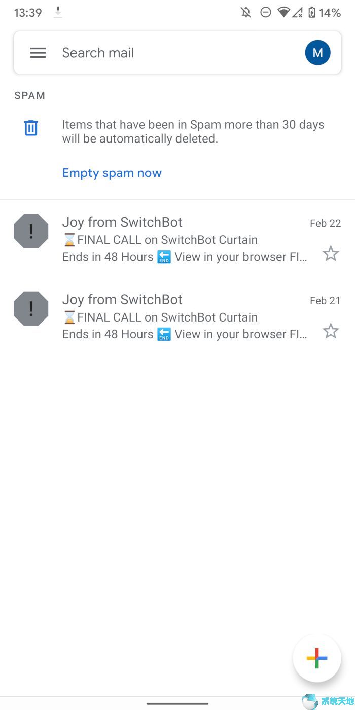 Android端Gmail应用出错