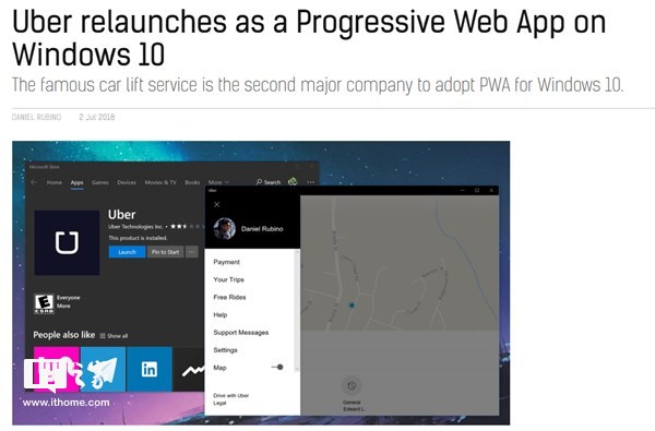 Uber官方PWA应用登陆windows10的Microsoft Store.jpg