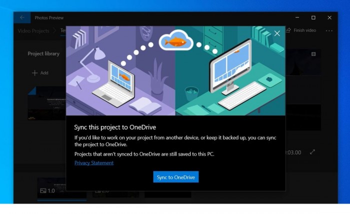 OneDrive视频同步功能