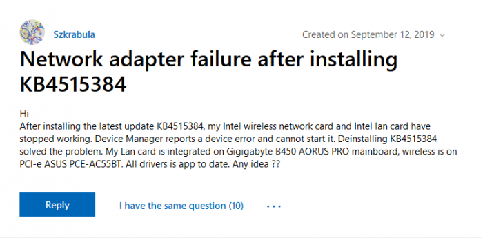 Win10网络适配器停止工作