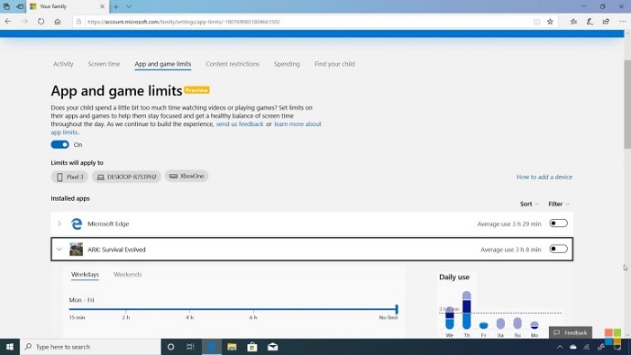 Microsoft Family管理方案