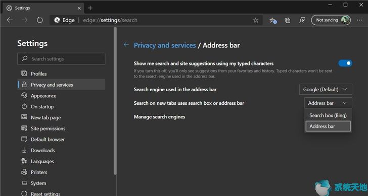 Win10 Edge浏览器可更换搜索引擎