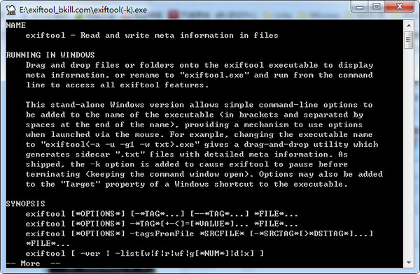 ExifTool下载_exiftool中文版 v11.31中文绿色版