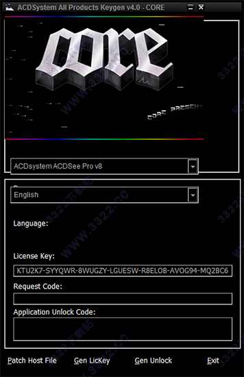 acdsee pro 8注册机v4.0 免费版