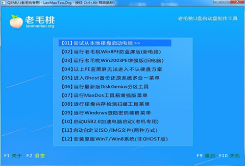 老毛桃U盘启动制作工具9.3装机版