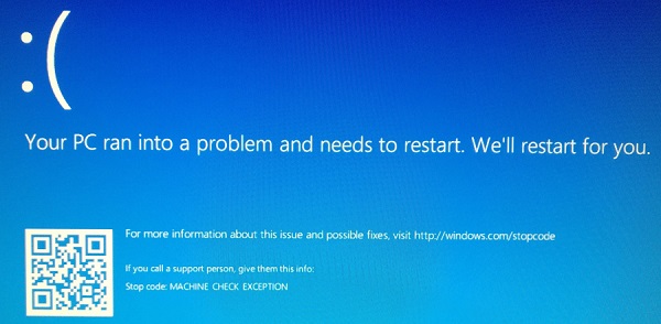 Win10专业版机器检查异常蓝屏咋办？.jpg