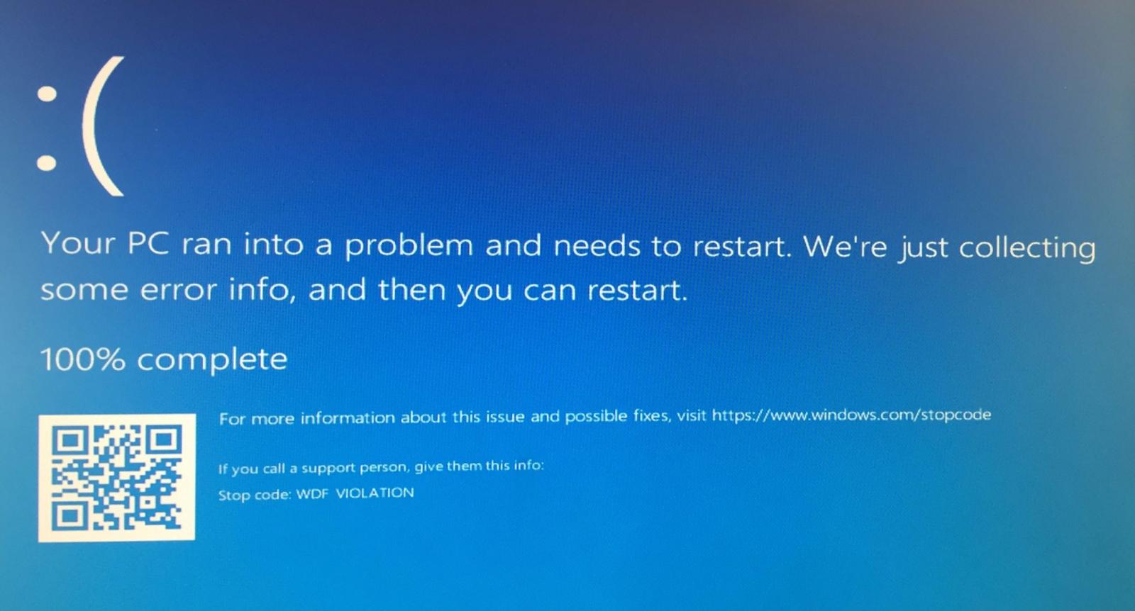 Win10更新KB4462919后WDF_Violation蓝屏