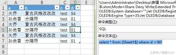 Excel零基础学SQL05：比较运算符，where子句