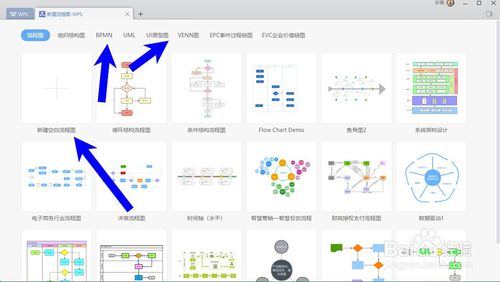 WPS Office 2019 使用流程图模板方法步骤