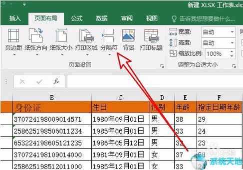 Excel2019如何插入分页符？