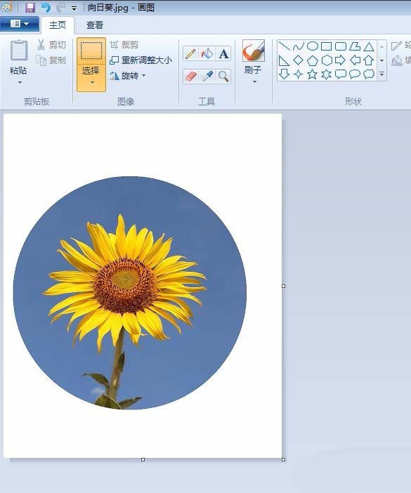自带的画图软件制作圆形头像的方法