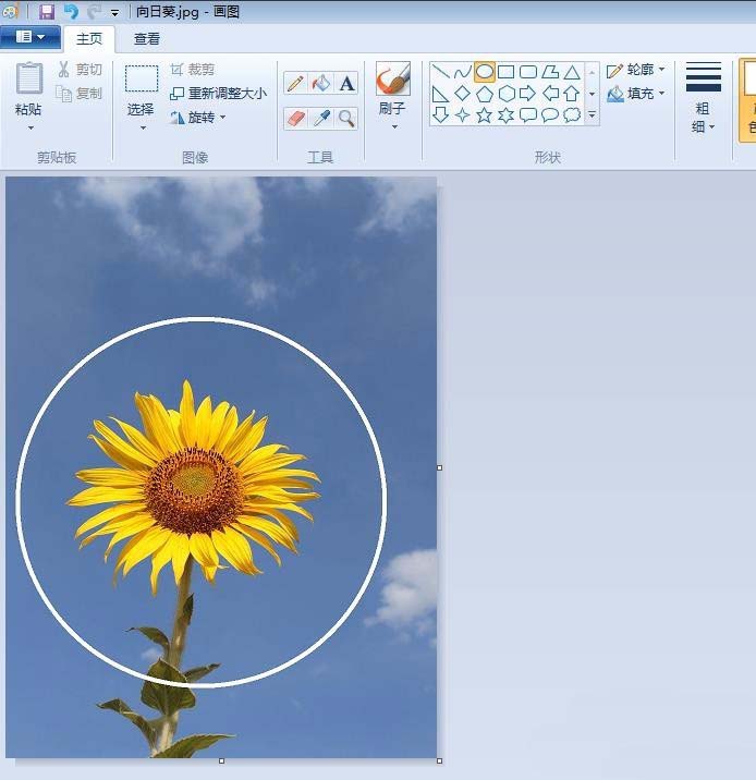 自带的画图软件制作圆形头像的方法