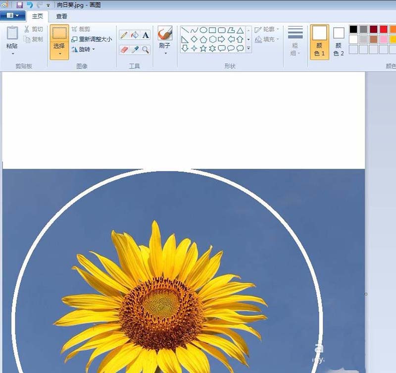 自带的画图软件制作圆形头像的方法