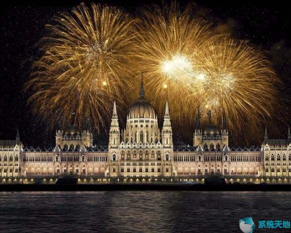 Photoshop CS5如何给建筑图片添加烟花效果？