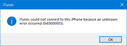 Win10：iTunes无法连接iPhone 出现0xE8000003a.jpg