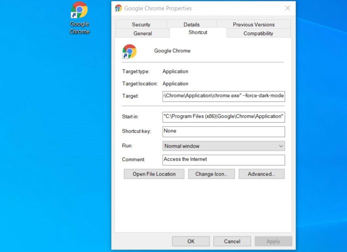 Win10系统启用Chrome浏览器V74.0的黑暗模式的方法