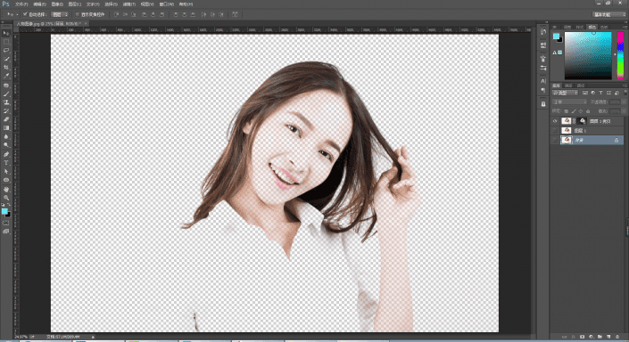 PS抠图教程：Photoshop CS6通道人物抠头发步骤