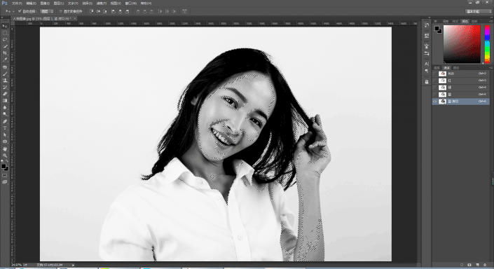 PS抠图教程：Photoshop CS6通道人物抠头发步骤