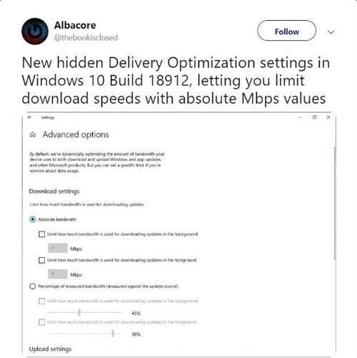 Win10 20H1可精确选择Windows Update下载速度.jpg