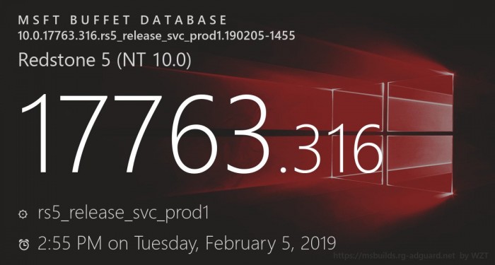 Windows 10十月更新获KB4487044 升至Build 17763.316