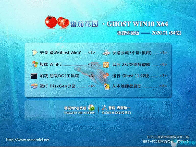 番茄花园 Win10专业版 64位 V2020.02_绿色/纯净