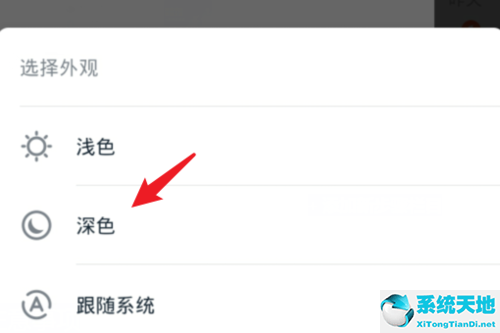 钉钉选择外观界面
